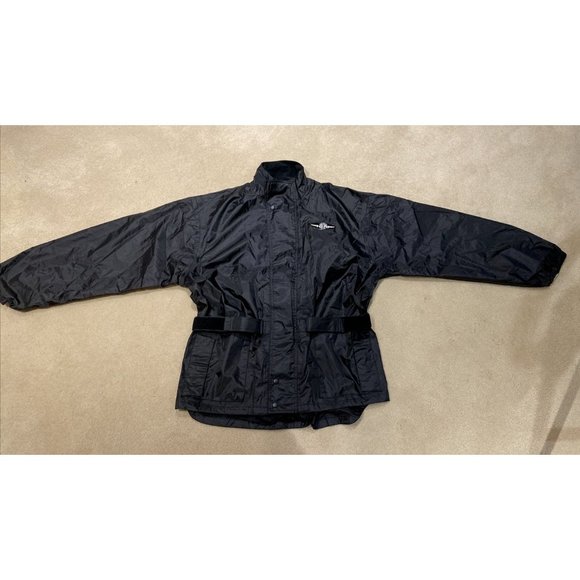 Womens XXS XS BIKEROAD Motorcycle Two Piece Rain Suit Polyester Black Jumpsuit - Picture 9 of 16